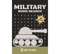 Military Word Search: 50+ Puzzles with Easy-to-Read Print about Military Gear, Ranks, Famous Bases, and More | Gift for Veterans, Deployment, Vacation, and Free Times