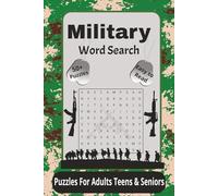 Military Word Search for Adults, Teens & Seniors: Word Search Puzzles with Easy to Read Print about Military, Army, Veteran and More /6x9 inches, 110 ... Gifts for Holidays, Military, and Relaxation