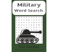 Military Word Search Puzzle Book: Word Search with Easy to Read Print about the Military, Planes, Tanks, and More | 6x9 inches, 110 pages |50+ Puzzles .... Gift for Holidays, Vacations, and Relaxation