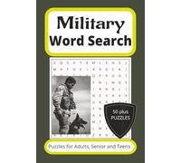 Military Word Search Puzzle Book: Word Searches with Easy to Read Print about Military, Army, Armed Services and More | 6x9 inches, 110 pages| 50+ ... Gift for Vacations, Holidays and Spare Times.