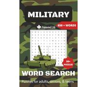 Military Word Search Puzzle Book: Word Searches with Easy to Read Print about Military, Army, Navy, Air Force and More.| 6x9 inches, 110 pages | 50+ ... Birthdays, and Free Time Brain Exercise