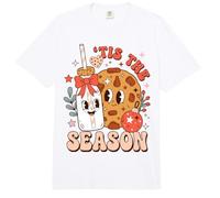 Milk and Cookies Christmas Season Comfort Colors Adult Heavyweight T-Shirt