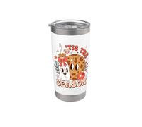 Milk and Cookies Christmas Season Vaso térmico de acero inoxidable de doble pared