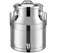 Milk Can,304 Stainless Steel Milk Cans,Milk Transport Barrels Tote Jug,Outer Buckle And Inner Buckle Design,Sealing Design, Leak Proof,Suitable For Household Use, Farms, Restaurants, LJJY-KK