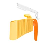 Milk Carton Clip With Handle - White/Blue, Leak-proof Drink Carton Pouring Assistant, Juice Box Pouring Helper, 2.5 Inch Width, Silicone Grip, Dishwasher Safe | Kitchen, Dining Room, Home, Office,