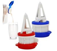 Milk Diverter, 2-Pack Boxed Beverage Diverter, 1.18x2.36 Inches, Leak-Proof Pouring with Lid for Family Gatherings, Various Paper Bags, Dairy Shoppe, Convenient Milk Storage
