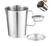 Milk Frother Cup, Coffee Frothing Pitcher, 7,2 x 5,67 in Stainless Steel Measuring Jug, 2 l de gran capacidad, diseño preciso para el hogar de la cocina Brunch Coffee Shop Latte Use