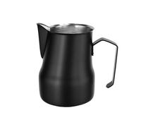 milk frothing pitcher, Jarra for espumar leche, 350/500ML, café de acero inoxidable,for coffee machines(Black 500ml)