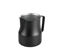 Milk Frothing Pitcher Stainless Steel Professional Milk Frother Jugs Barista Espresso Steam Cup Long Rounded Spout(Black 700ml)