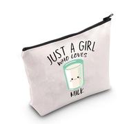 Milk Gift Just A Girl Who Loves Milk - Neceser de leche para regalo, Bolsa de leche Who Loves