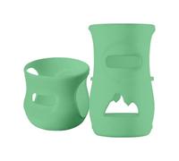 Milk Glass Bottle Silicone Sleeve - Food-Grade 12x7cm | Reusable Leakproof Airtight Shatterproof Cover For 120ml 240ml Bottles | Protective Milks Bo-ttle Sleeves For Kids Dishwasher Safe Glasses