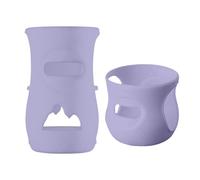 Milk Glass Bottle Silicone Sleeve - Food-Grade 12x7cm | Reusable Leakproof Airtight Shatterproof Cover For 120ml 240ml Bottles | Protective Milks Bo-ttle Sleeves For Kids Dishwasher Safe Glasses