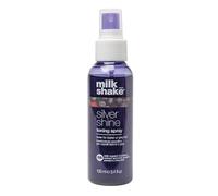 milk_shake | Silver Shine Toning Spray 100 ml, Spray tonificante antiamarillo específico para cabellos rubios o grises, con pigmento púrpura, Made in Italy