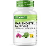 Milk Thistle Artichoke Dandelion Complex - 240 cápsulas (suministro para 4 meses) - Altamente dosificado con 80% de silimarina y 2,5% de cinarina - Vegano