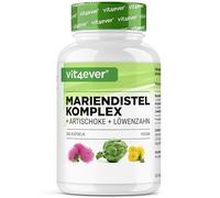 Milk Thistle Artichoke Dandelion Complex - 365 Cápsulas (6 Meses de Suministro) - Altamente Dosificado con 80% Silimarina y 2.5% Cinarina - Vegano