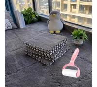 Milk Velvet Patchwork Rugs,30 * 30 * 1.2 cmWashable Square Foam Floor Mat,Home Playroom Climbing Area Rugs,Plush Interlocking Foam Mats,Puzzle Floor Tiles,for Bedroom Living Rooms