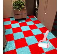 Milk Velvet Patchwork Rugs,30 * 30 * 1.2 cmWashable Square Foam Floor Mat,Home Playroom Climbing Area Rugs,Plush Interlocking Foam Mats,Puzzle Floor Tiles,for Bedroom Living Rooms