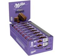 Milka Choco Brownie, Bizcocho de Chocolate con Leche de los Alpes y Trozos de Chocolate con Leche, Pack de 24 x 50 g