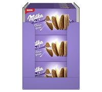 Milka Choco Finas Galletas con Chocolate con Leche de los Alpes 126 g, Pack de 12