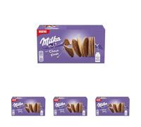 Milka Choco Finas Galletas con Chocolate con Leche de los Alpes 126g (Paquete de 4)
