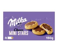 Milka Choco Mini Stars Galletas Cubiertas con Chocolate con Leche, 150g