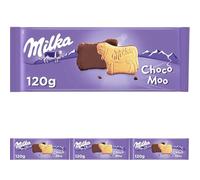 Milka Choco Moo Galletas en Forma de Vaca Recubiertas con Chocolate con Leche de los Alpes 120g (Paquete de 4)