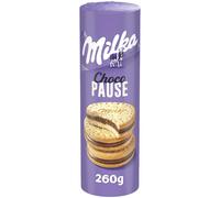 Milka Choco Pause Galletas Rellenas de Crema de Chocolate, 260 g
