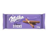 Milka Choco Sticks Palitos de Galleta Cubiertos de Chocolate con Leche de los Alpes, 112g