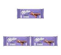 Milka Choco Sticks Palitos de Galleta Cubiertos de Chocolate con Leche de los Alpes 112g (Paquete de 3)