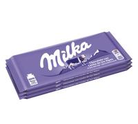 Milka, Chocolate con leche, barra clásica de chocolate con leche, 100% leche alpina, cacao sostenible, 3 x 100 g (3 comprimidos de 100 g)