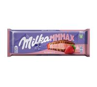 MILKA chocolate con leche y fresa tableta 300 gr