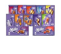 Milka colección de colates surtidos caja de 12 piezas Alpine, Tuc, Avellana, Crema de cereza, Bubbly, Lu, Oreo, ChipAhoy, Vaca Feliz y muchos más para todas las ocasiones