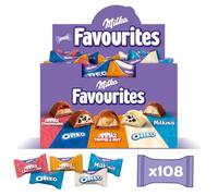 Milka Favourites, Caja de Bombones de Praliné Variados, Milka MMMAX Toffee & Nut, MMMAX Cheesecake, Milkinis, Milka OREO y OREO Blanco, 108 Bombones Envueltos Individualmente, 1kg