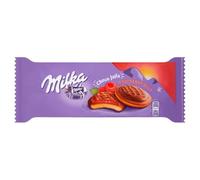 Milka Galletas Choco Jaffa con Chocolate y Mermelada de Frambuesa, Dulces, Paquete de 147g