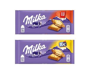 Milka LU Biscuits & Milka TUC Galletas - Paquete 87gx2