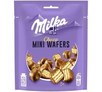 Milka Mini Wafers Galletas Barquillo con Chocolate, Pack de 8 x 110g