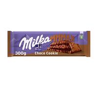 Milka MMMAX Choco Cookie Tableta Grande de Chocolate con Leche de los Alpes, Capa de Galleta de Cacao y Doble Capa de Relleno de Crema Cacao 300 g