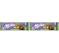 Milka MMMAX Tableta Grande de Chocolate con Leche de los Alpes con Avellanas Enteras 250 g (Paquete de 2)