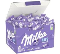 Milka Naps Mini Chocolatinas Individuales de Chocolate con Leche de los Alpes, Caja con 355 Ud, 1,7kg