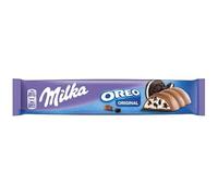 Milka Oreo Barritas de Chocolate con Leche de los Alpes con Trozos con Galleta Oreo y Relleno de Vainilla Formato Bolsillo - Pack de 24 x 37g