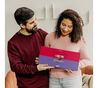 Milka Schokolade Personalisiert - Bombones en forma de corazón, regalos de chocolate con relleno de crema de turrón de avellanas (220 gramos)