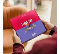 Milka Schokolade Personalisiert - Bombones en forma de corazón, regalos de chocolate con relleno de crema de turrón de avellanas (110 gramos)