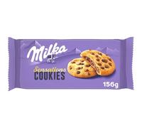 Milka Sensations Galleta Cookie con Pepitas de Chocolate con Leche, Relleno de Chocolate con Leche de los Alpes 156g