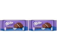 Milka Sensations Oreo Creme, Cookies de Chocolate Rellenas de Crema de Oreo, Pack de 156 gr (Paquete de 2)