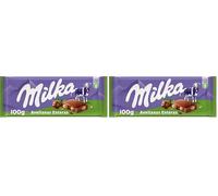 Milka Tableta de Chocolate con Leche de los Alpes con Avellanas Enteras, 95 g (Paquete de 2)