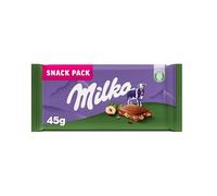 Milka Tableta de Chocolate con Leche de los Alpes y Trozos de Avellanas - Pack de 19 Tabletas 45 g