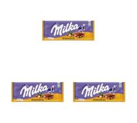 Milka - Tableta De Chocolate Leche Y Almendras (Paquete de 3)