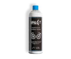 milKit Leche de sellado Tubeless para bicicleta de carretera y gravel, en botella de 500 ml, sellador de neumáticos de bicicleta, leche sin cámara