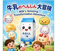 Milk's Amazing Transformation Adventure: Discover How Milk Becomes Yogurt, Cheese, Butter, Ice Cream, and More! A Fun English-Japanese Bilingual Picture Book