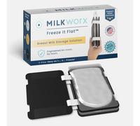 MILKWORX Freeze It - Bolsa de almacenamiento plana para leche materna, organizador para congelador, sistema de congelador que ahorra espacio para bolsas de almacenamiento de leche materna, accesorios
